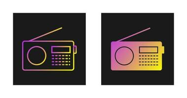 icono de vector de conjunto de radio