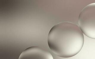 Elegant silver water bubble background. Transparent bubble drops on smooth silver gradient background. Smooth silver water bubbles. photo