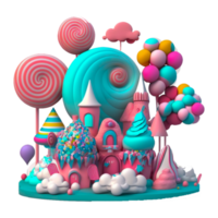 sweet candy land house png