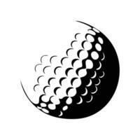 golf ball silhouette design. recreation sport logo, sign and symbol. vector