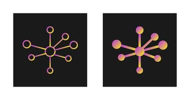 icono de vector de estructura molecular