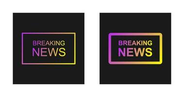 Breaking News on TV Vector Icon