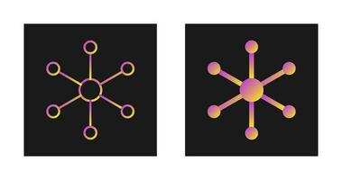 icono de vector de estructura molecular