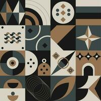 Abstract geometric pattern design in retro style. Vector illustration.