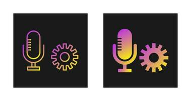 Microphone Settings Vector Icon