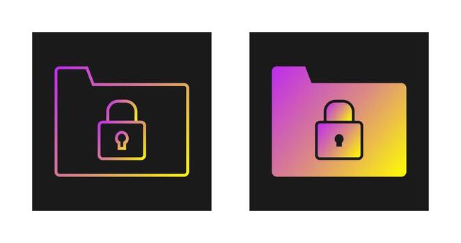 icono de vector de carpeta segura