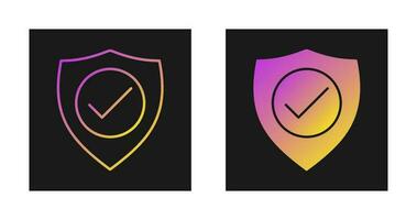 icono de vector de protección verificada