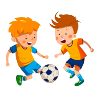 niños jugando al fútbol png