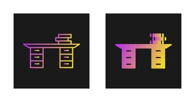 Studying Desk Vector Icon