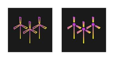 Multiple Windmills Vector Icon