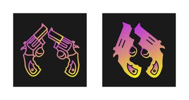 Two Guns Vector Icon