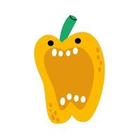 Screaming bell pepper characters vector