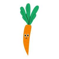 Disgruntled carrot character vector