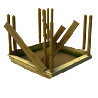 conjunto de valla de madera png