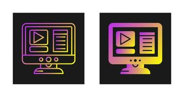 Video Lcd Vector Icon
