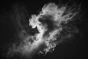 Abstract white smoke in slow motion. Smoke, Cloud of cold fog in light spot background. Light, white, fog, illustration photo