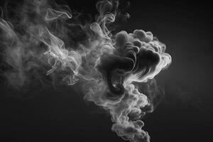 Abstract white smoke in slow motion. Smoke, Cloud of cold fog in light spot background. Light, white, fog, illustration photo