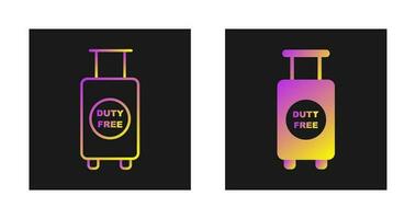 Duty Free Luggage Vector Icon