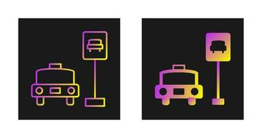 Taxi Stand Vector Icon