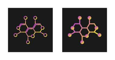 icono de vector de estructura de molécula