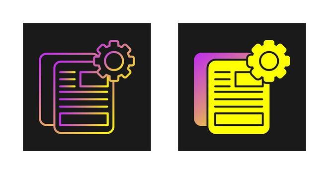 icono de vector de configuración de documento