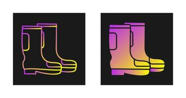 icono de vector de botas de lluvia