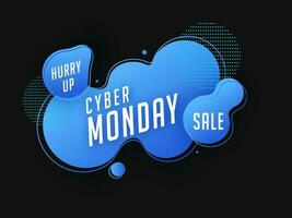 Cyber Monday Sale banner or poster design with abstract elements. vector