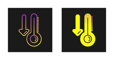 icono de vector de baja temperatura