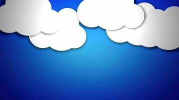 Simple paper like clouds animation. With alpha matte. video
