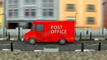 Delivery service vehicle, post office. video