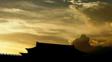 The Forbidden City over sunset, 3d animation. video