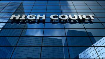 High court building blue sky timelapse. video