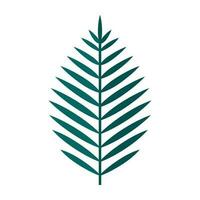 Green branch of tree with leaves simple minimalistic. Floral collection of elegant plants for seasonal decoration . Stylized icons of botany. Stock vector illustration in flat style isolated on white