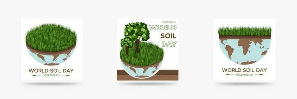 Happy Earth day - set of vector eco illustrations of an environmental concept to save the world. Concept vision on the theme of saving the planet. Suitable for social media post, stories, web banner.