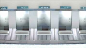 Ticket counter booth animation video