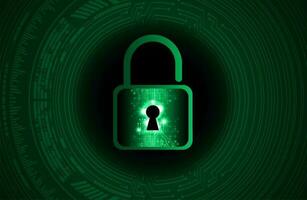 Modern Cybersecurity Technology Background with padlock vector