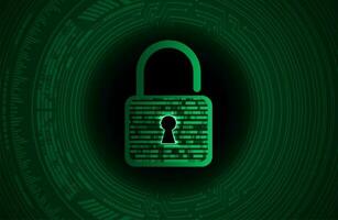 Modern Cybersecurity Technology Background with padlock vector