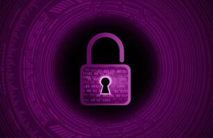 Modern Cybersecurity Technology Background with padlock vector