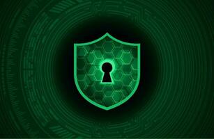 Modern Cybersecurity Technology Background with shield vector