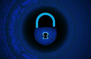 Modern Cybersecurity Technology Background with padlock vector