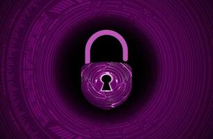 Modern Cybersecurity Technology Background with padlock vector