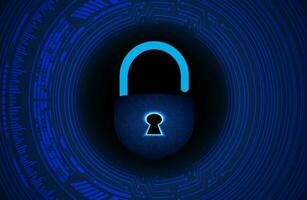 Modern Cybersecurity Technology Background with padlock vector