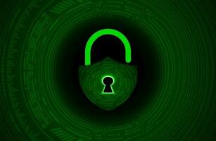 Modern Cybersecurity Technology Background with padlock vector