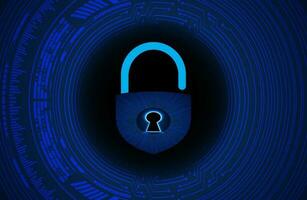 Modern Cybersecurity Technology Background with padlock vector