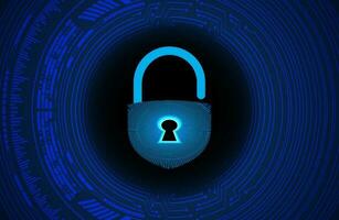 Modern Cybersecurity Technology Background with padlock vector