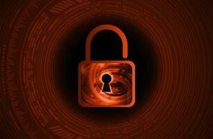 Modern Cybersecurity Technology Background with padlock vector