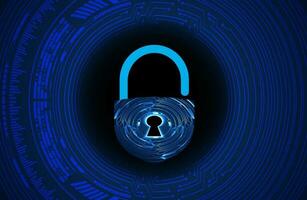 Modern Cybersecurity Technology Background with padlock vector