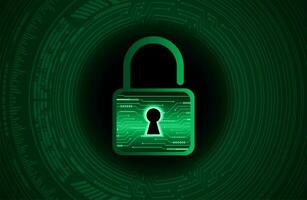 Modern Cybersecurity Technology Background with padlock vector