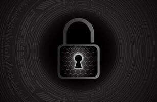 Modern Cybersecurity Technology Background with padlock vector