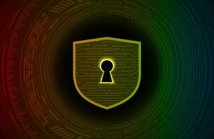 Modern Cybersecurity Technology Background with shield vector